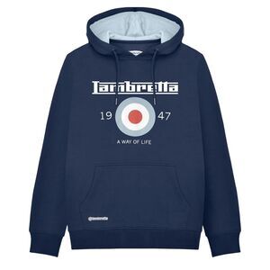 Lambretta Mens AW24 Target Hoodie / Navy
